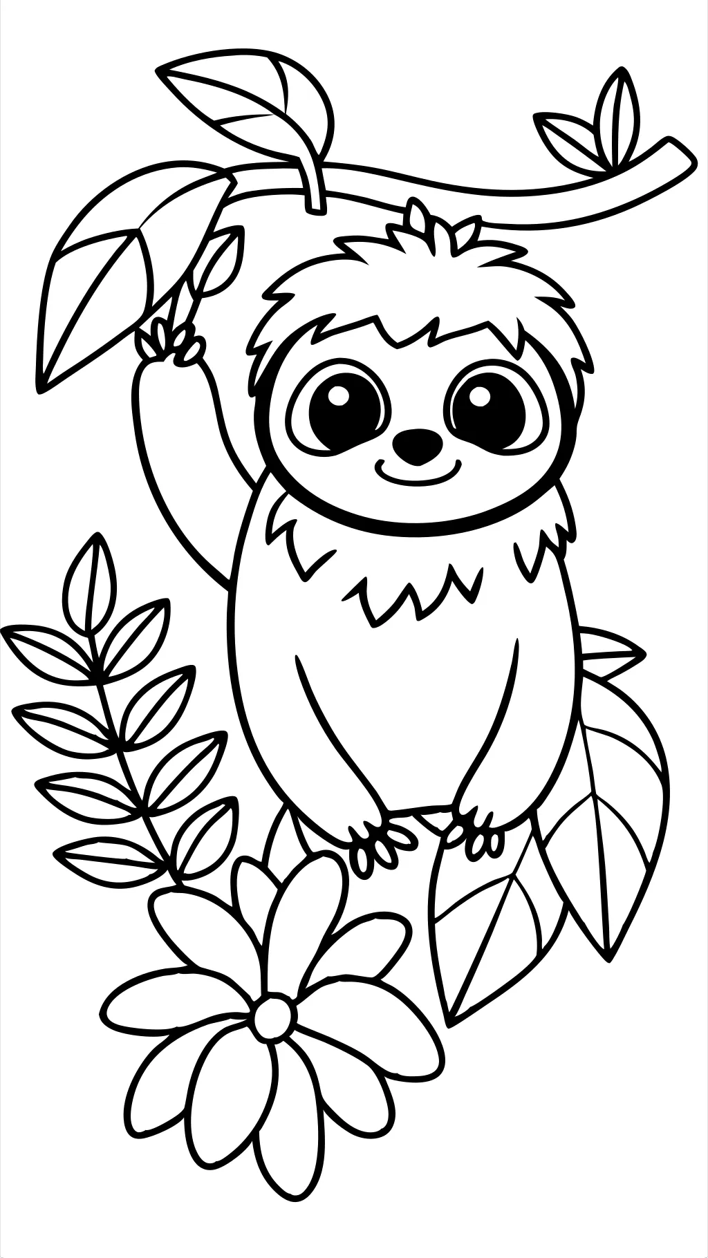 coloring page sloth